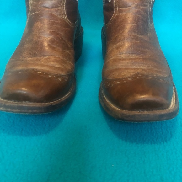 Rod Patrick Wing Tip Square Toe Western Boots - Picture 6 of 16